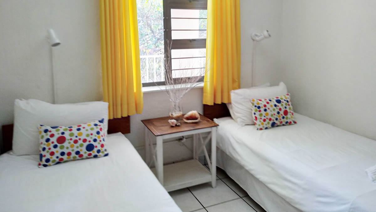 Twin bedroom with two single beds